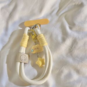 FUDESHE 3D Star Mobile Phone Strap Colourful Handmade Camera Chain Lanyard  Phone Case Lanyard Universal Phone Case