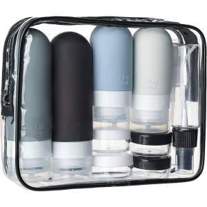Silicone Travel Bottles Set 16Pack Refillable Travel Leak Proof Bottles for Gel Shampoos Lotions and Toiletries BPA Free
