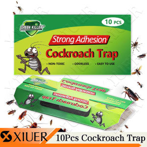 10Pcs/Box Cockroach Killer Trap Strong Adhesion Glue Sticky Roach Traps Non-Toxic ipis Killer Trap House Great for Home with Kids & Pets Indoor Easy to Use Sticky Pest Roach Control Trap with Baits