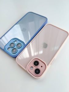 พร้อมส่งในไทย✨T1S95 เคสใสขอบสีกากเพชรคลุมกล้อง เคสขอบสี เคสกากเพชร สำหรับ iPhone case เคสไอโฟน 12promax13-13promax