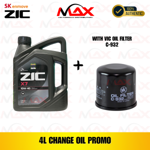 SK-ZIC 4 Liters X7 10W40 For GASOLINE Engine with C-932 Vic Oil Filter Bundle