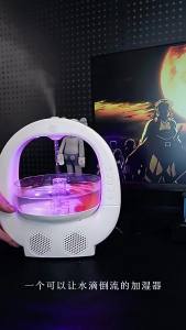 ดิฟฟิวเซอร์น้ำมันหอมระเหยคุณภาพสูง เครื่องทำความชื้นแบบหยดน้ำ เครื่องทำความชื้นแบบพกพาอัลตราโซนิก บลูทูธ 5.3