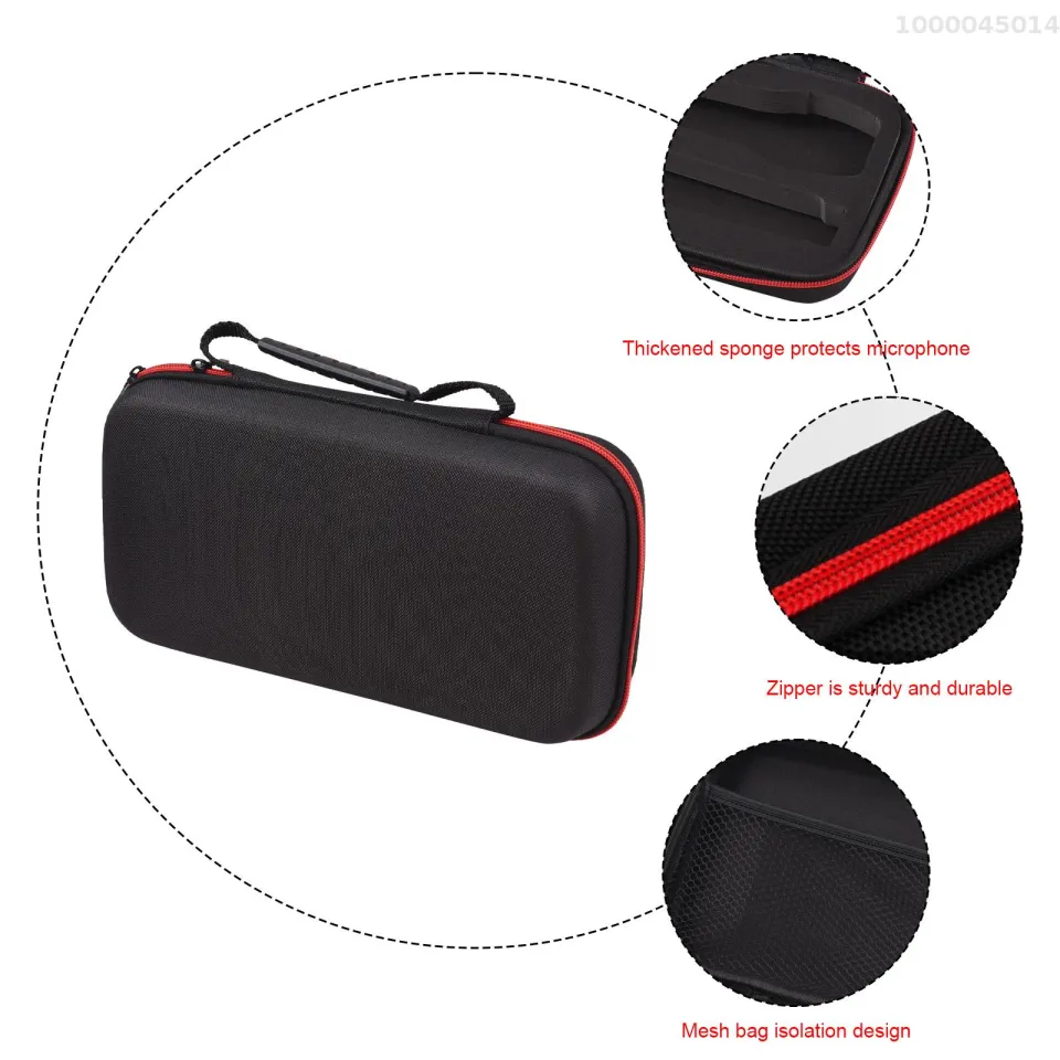 Microphone Carrying Bag - Dual Mic Storage Case, Water-Resistant Shock-Proof Protection
