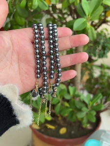 Fashionable Stone Beads Foot Chain Adjustable Length Anklet Terahertz Texture Suitable for Women Fashion Lover Present