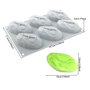 AKZDXE 4-Cell Design Pistachios Chocolate Mold Coffee Bean-shaped 3D Simulated Durian Flesh Design French Pastry Mold French Design Heat Resistant Mousse Cake Mould Party Dessert