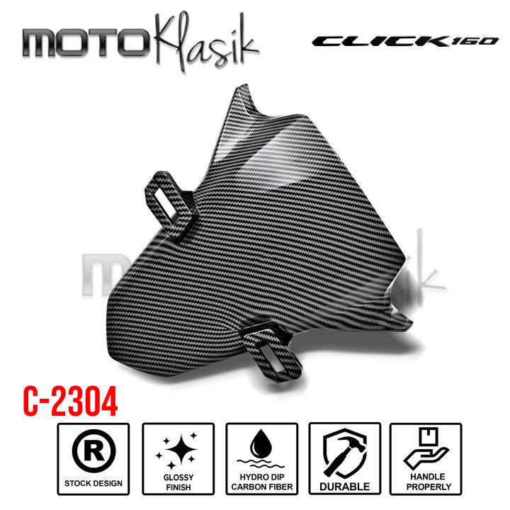 HONDA CLICK 160 / VARIO 160 FRONT PANEL COVER C-2304 GARNISH WITH PLATE HOLDER CARBON 1PC