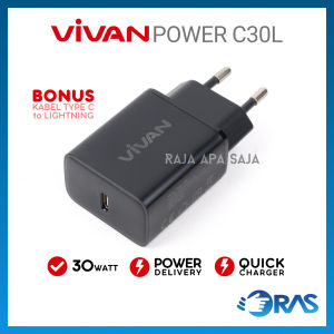 Charger USB Type C to Lightning 3A 30W IP Fast Charging PD Vivan Power C30L