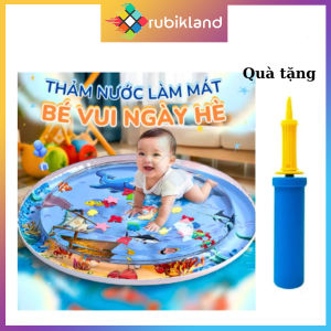 Thảm Nước 100cm Thảm Đệm Nước Thảm Nhún Cho Bé Chống Tràn Tặng Kèm Bơm Đồ Chơi Trẻ Em Summer Mùa Hè