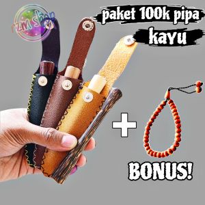 Pipa Once Padud Cangklong Kayu Dapet 4 pcs Plus Bonus Paket Murah 100k