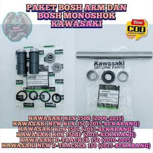 PAKET BOSH ARM DAN BOSH MONOSHOCK Klx 150 s  KLX 150 L  KLX 150 New / Baru  KLX 150 BF  D Tracker  D traker Bos Arem Aram Bush Bosing Mono Shock Sok sock Shok prolink Unitrack