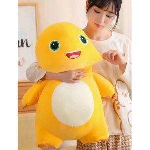 Boneka Dino Kuning Nailong Jumbo Cartoon Dinosaurus Naloong Susu Naga boneka Anime lucu dekorasi kamar bantal untuk hadiah ulang