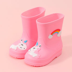 Childrens cartoon rain boots waterproof non-slip Rain Boots student rain boots for boys and girls