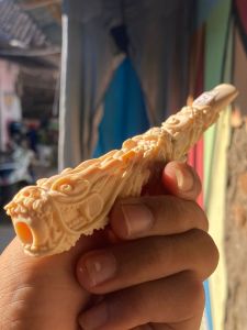 Pipa gading ukiran bali asli model ukiran naga