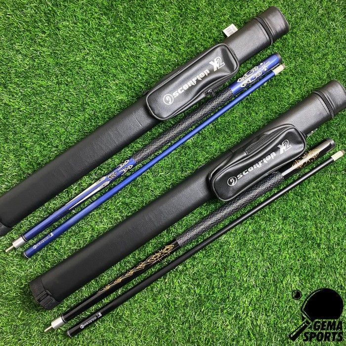STICK BILLIARD SCORPION GRAPHITE X1 X2 SAMBUNG 2 FREE BAG - LUX MN