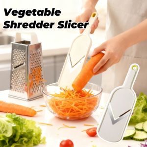 Multifunction Shredder Slicer With Big Handheld Stainless Steel Fruit Vegetable Peeler For Strips