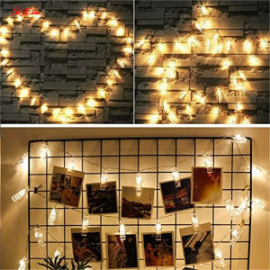LED USB 8  Lighting Mode String Light Photo Clip USB Copper Wire Fairy Light Outdoor Battery Operated Garland Christmas Decoration Party Wedding Xmas with Remote Control