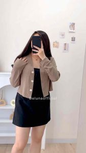 Deluna - Cardigan Coco Crop Premium Knit / Knit Outerwear