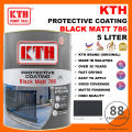 1L & 5L KTH Paint Black Matt Paint 786 / cat hitam mati / black  / matt paint for wood / anti rust paint / primer /anti karat / cat hitam / cat besi / cat kayu / metal paint / wood paint / black matt / matte / anti rust / anti karat. 