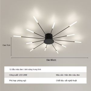 Đèn Trần LED Hoa Xoáy – Phong Cách Tối Giản Hiện Đại Cao Cấp Cho Phòng Khách Sảnh Lớn