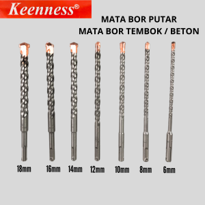 Set Mata Bor Multifungsi KEENNESS untuk Beton/Struktur - 6mm/8mm/10mm/12mm/14mm/16mm/18mm