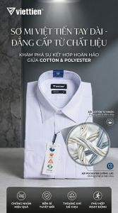 Áo sơ mi nam Việt Tiến trắng tay dài (size 37-46)