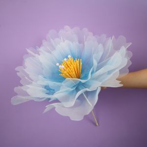 CXXP 40/50cm Artificial Peony Flower Outdoor Silk Fake Flowers Layered Fluffy Petals Large Flower Head Floor Display