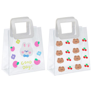 Fashion Park กระเป๋าถือผู้หญิง PVC ใสลายกระเป๋าโท้ทฤดูร้อน สำหรับฤดูร้อน ชายหาดใส