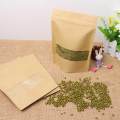 1KG Túi Zip Giấy Kraft Đáy Đứng Có Cửa Sổ/ Túi Zip Giấy Đựng Thực Phẩm. 