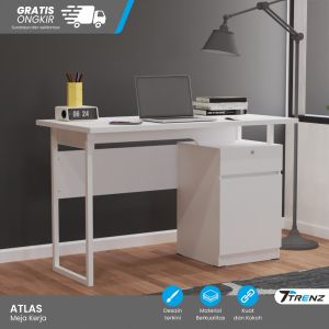 Trenz Furniture - Meja Kerja Besi Meja Kantor Termurah Meja Komputer pc Meja Tulis kaki Besi Atlas