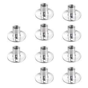 FORESTRY 10pcs Carbon Steel Tee Nuts Galvanized Splint Hardware Iron Plate Nut Fastener T Nuts Furniture Accessory