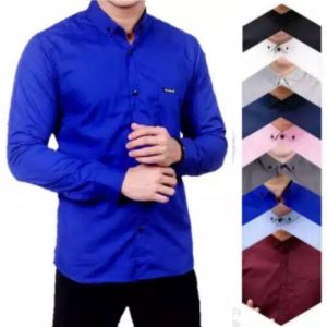 KEMEJA PRIA MENS POLOSAN LENGAN PANJANG COOLMAN PAKIAN PRIA CASUAL PAKAIAN DINAS PNS KERJA