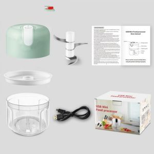 USB Rechargeable Garlic Masher Electric CrusherChopper Grinder
