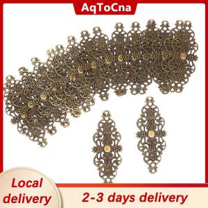 [COD] AqToCna Ship within 24 hours 20Pcs Filigree Flower Wrap Connector Crafts DIY Embellishments Findings Jewelry