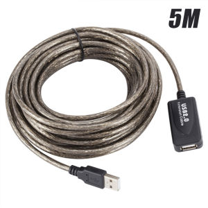 5/15M Kabel Ekstensi USB Male Ke Female Kabel USB 2.0 Extension Cable Extender Signal Booster Extended Cord With Chipset Extension