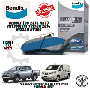 MITSUBISHI TRITON 2014Y~ / NV200 FRONT BENDIX METAL KING TITANIUM BRAKE PAD