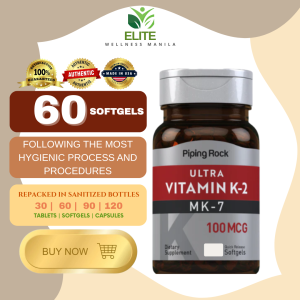 Piping Rock Ultra K2 with MK-7 100 mcg Quick Release Soft gel I Optimal Absorption I Imported USA