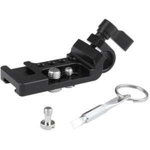 Professional Camera Mounting Plate 15mm Tube Clamp Attachment Multiple Threaded Holes Lightweight with Photography Tool
