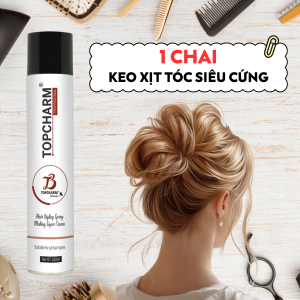 Keo xịt tạo nếp tóc siêu cứng TOPCHARM