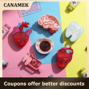 【 CANAMEK 】 1Pcs Cartoon Back Of The Head Ponytail Half Tie Hair High-end Shark Clip Color Blocking Pill Heart  Series Grab Clip