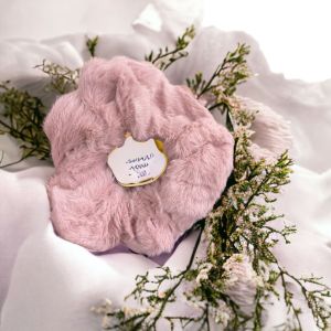 Ikat Rambut Scrunchie Korea Hijab Gelang Hairband Kunciran Cepol Jilbab Lingkar Besar Bulu Lembut Korea Motif Polos PST