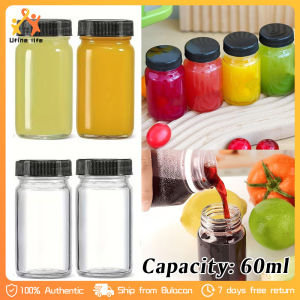 3pcs Mini Mason Jar Glass Espresso Cup with Lid Small Mug 60Ml Bottles Clear for Juice Ginger Shots Whiskey