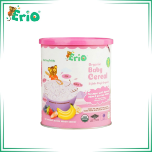 Erio Organic Baby Cereal Oatmeal with Banana Mixed Berry & Chia 200g