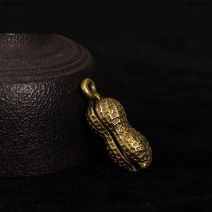 [COD] WANGJIA Brass Peanut Bell Ornaments Copper Figurines Feng Shui Desk Decorations Home Decors Accessories Keychains Pendants Gifts