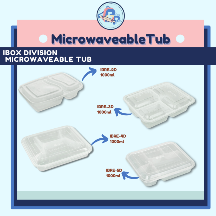 Division Microwaveable Tub - 2 division/ 3division/ 4 division ...