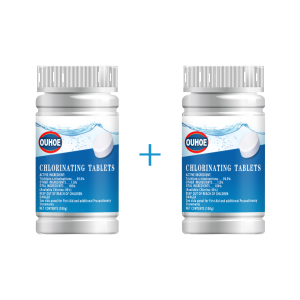 OUHOE แท็บเล็ตคลอรีน Chlorinating Tablets ขวดสระว่ายน้ำอเนกประสงค์ เม็ดฟู่ น้ำสะอาด การทำความสะอาดสระว่ายน้ำ กำจัดกลิ่น รักษาให้น้ำในสระว่ายน้ำใส แท็บเล็ตคลอรีนฆ่าเชื้อสระว่ายน้ำ 100pcs