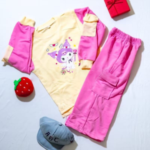 BAJU ANAK PEREMPUAN KUROMI CARGO 1-12 TAHUN BAJU ANAK PEREMPUAN LUCU KECE