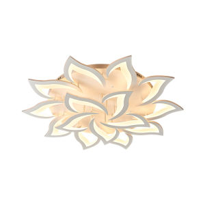 [Remote Dimming] TOMAX LED Ceiling Lamp Nordic Style Flower Ceiling Light Modern Acrylic Petal Chandelier Flush Mount LED Ceiling Light for Living Room Bedroom