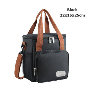 【SG Inventory】Portable lunch box bag crossbody cooler bag picnic bag large capacity insulated lunch bag Oxford cloth insulated bag
