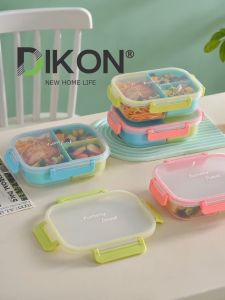 Keep Fresh Lunch Box Food Storage Organizer Detachable 1-3 Grid Bento Box 1100ml Food Containers Macaron Pastel Lunchbox