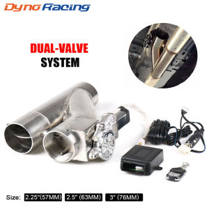 2" inch Electric Exhaust Cutout Kit Y pipe Exhaust Control Valve With Dual Valve System Switch Remote Control Kit